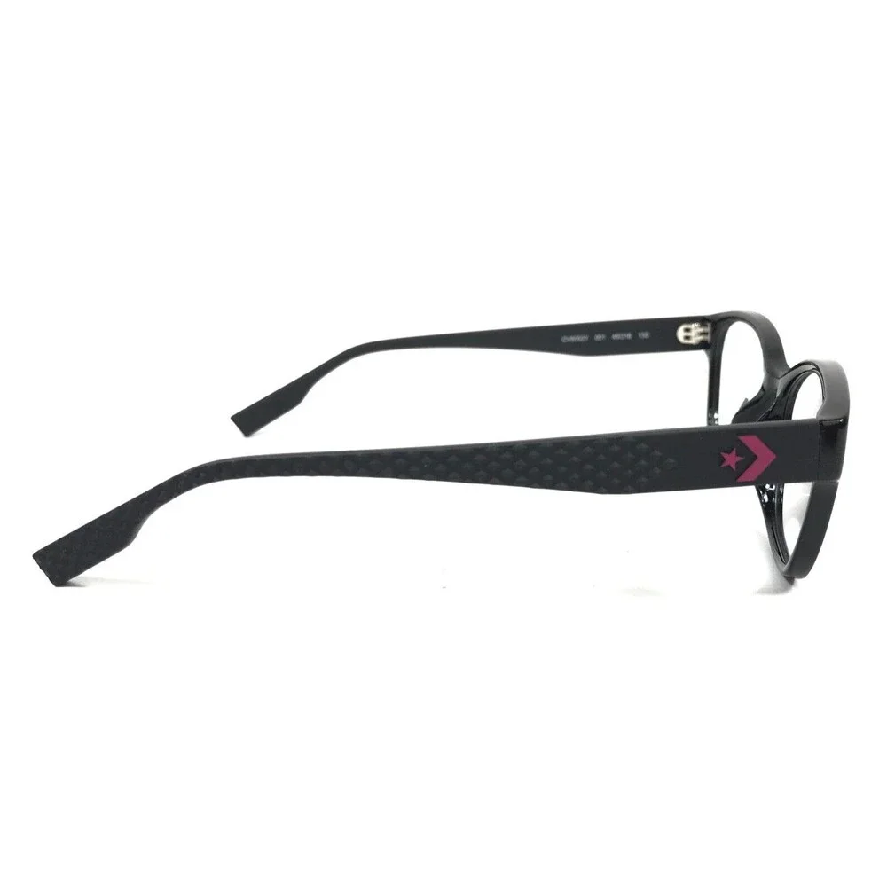 Converse Kids Eyeglasses Frames CV5053Y 001 Black Cat Eye Full Rim 49-16-135
